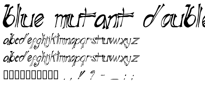 Blue Mutant Double Serif font